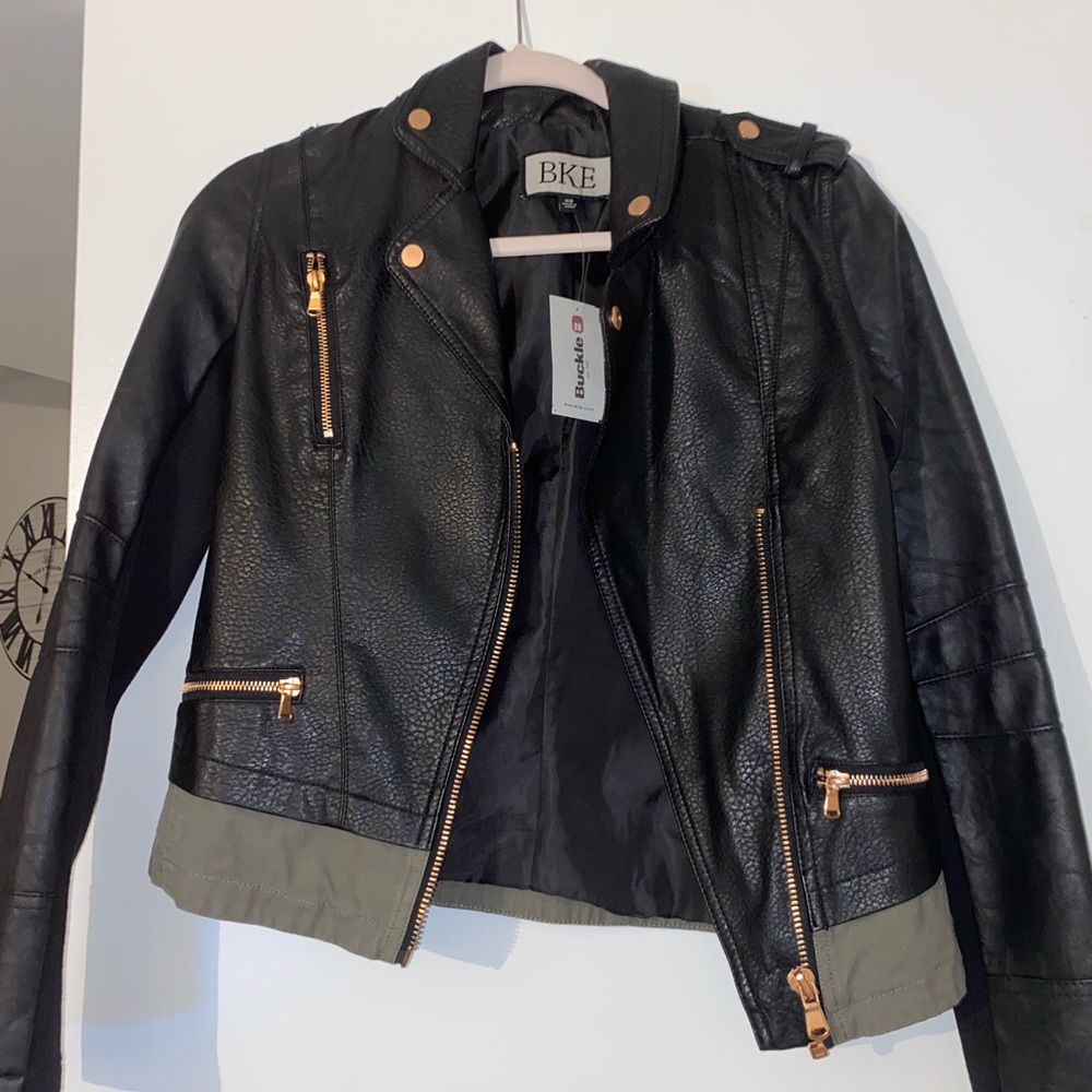 Buckle Leather Jacket